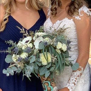 Bridesmaid dress! True deep navy. Floor length.